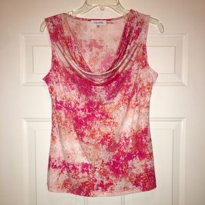 CALVIN KLEIN COWELL NECK TOP-VERY STYLISH-LIKE NEW. CUTE AND COMFORTABLE. SIZE M